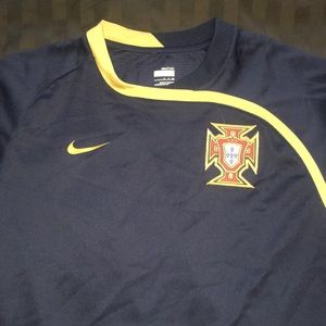 NEW Nike Portugal navy blue soccer jersey size sm